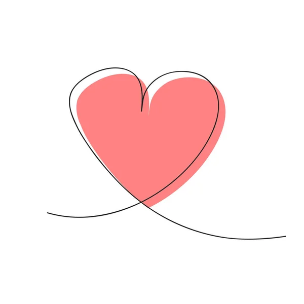 Καρδιά διάνυσμα χέρι ζωγραφισμένο εικονίδιο. Ημέρα του Αγίου Βαλεντίνου σύμβολο καρδιά χειροποίητο σκίτσο. Απλό διάνυσμα σημείου αγάπης — Διανυσματικό Αρχείο