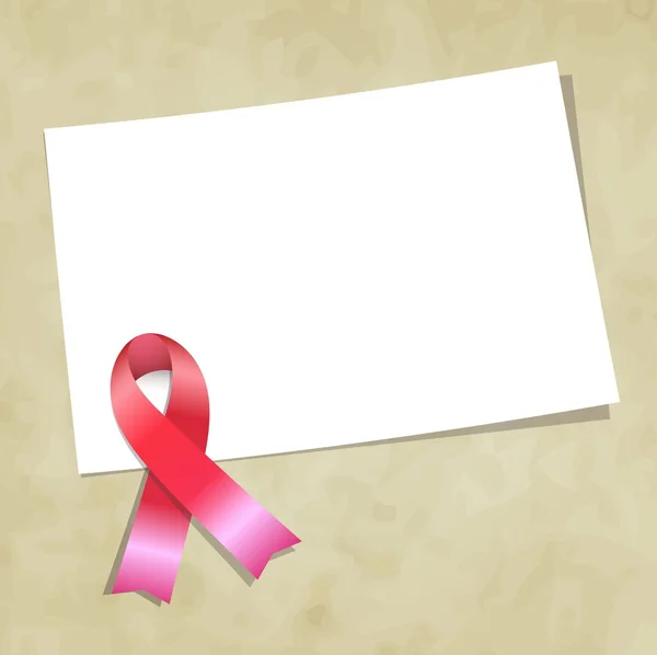 Pink ribbon — Stock Vector