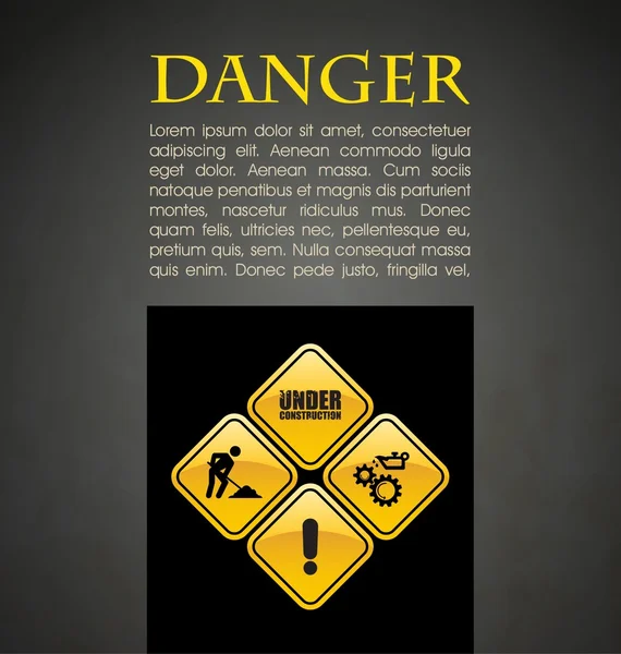 Perigo — Vetor de Stock
