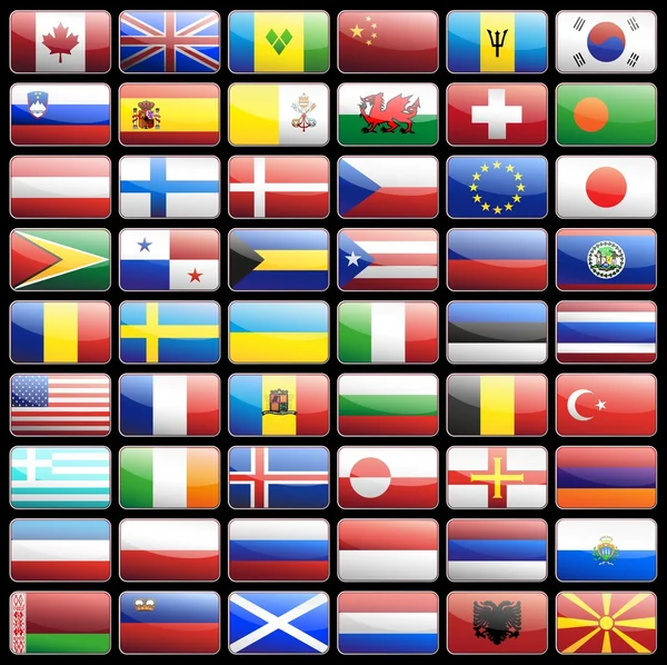 Iconos de bandera — Vector de stock