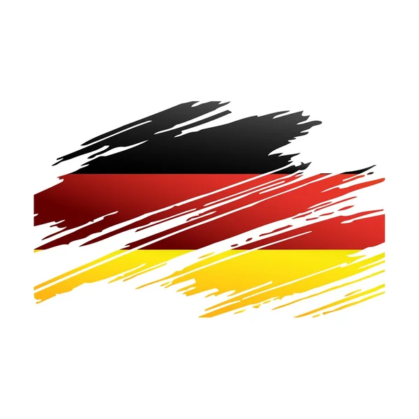 Bandeira Alemanha na forma traça escova — Vetor de Stock