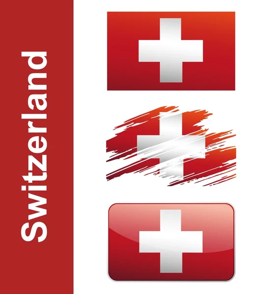 Bandeira de Switzerlandin — Vetor de Stock