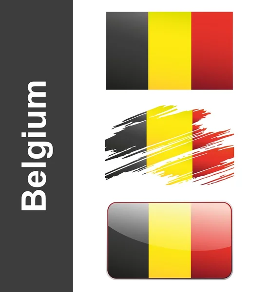 Belgiumin bayrağı — Stok Vektör