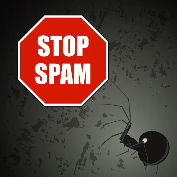 Spam durdurmak — Stok Vektör