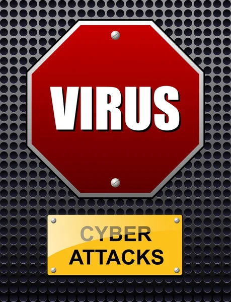 Cyberaanvallen — Stockvector