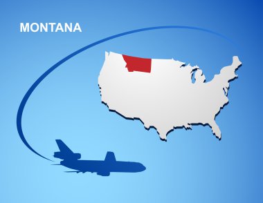 Montana üzerinde usa Haritası