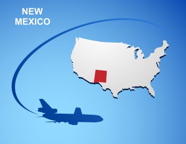New mexico ABD harita üzerinde