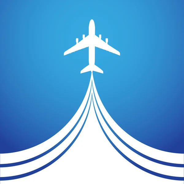 Diseño de vector de símbolo de avión — Vector de stock