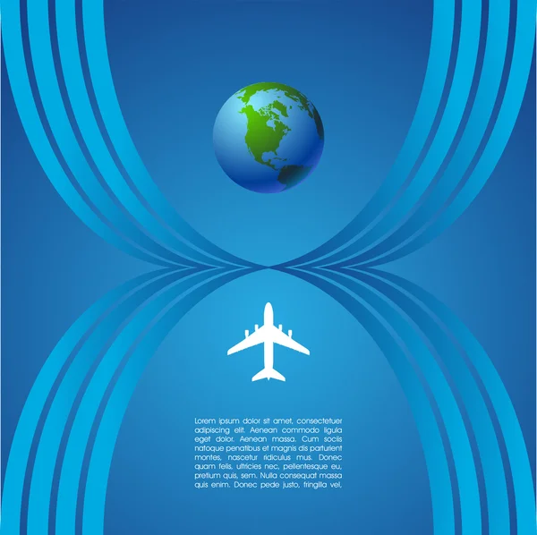 Conception vectorielle de symbole d'avion — Image vectorielle