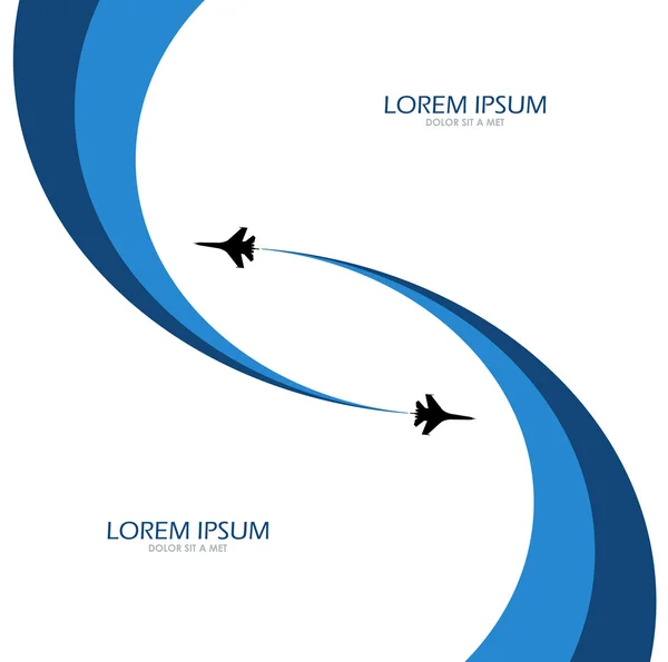 Design vettoriale simbolo Aviashow-Aereo — Vettoriale Stock
