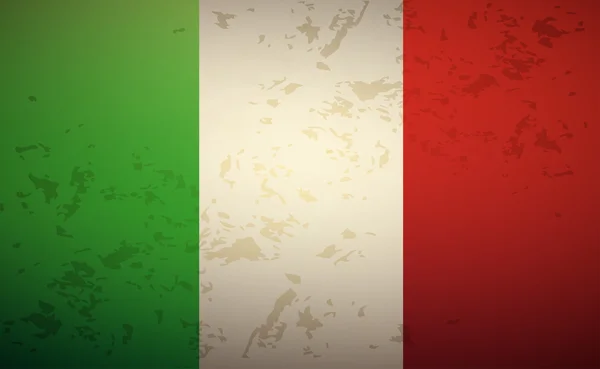 Bandeira Itália isolado no fundo grunge — Vetor de Stock