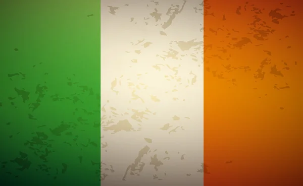 Bandera Ireland aislada sobre fondo grunge — Archivo Imágenes Vectoriales