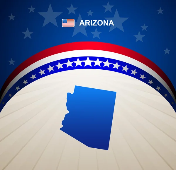 Arizona mappa vettore sfondo — Vettoriale Stock