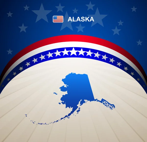 Alaska kaart vector achtergrond — Stockvector