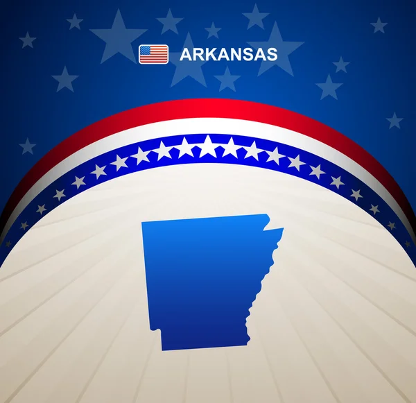 Arkansas kaart vector achtergrond — Stockvector
