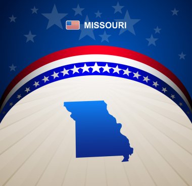 Missouri harita vektör arka plan