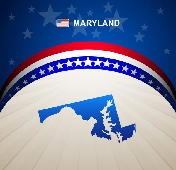 Maryland map vector background — Stock Vector