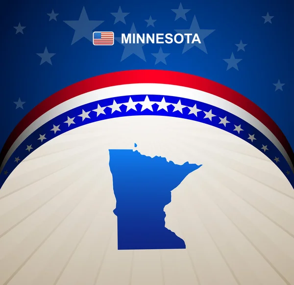 Minnesota mappa vettore sfondo — Vettoriale Stock