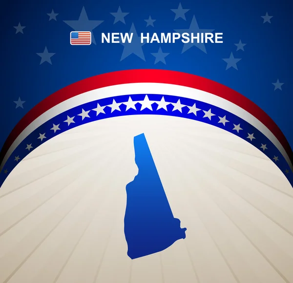 New Hampshire map vector background — Stock Vector