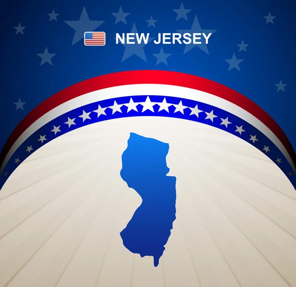 New Jersey map vector background — Stock Vector