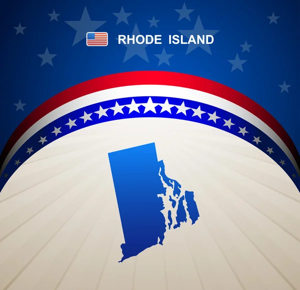 Rhode Island mapa vetorial fundo — Vetor de Stock