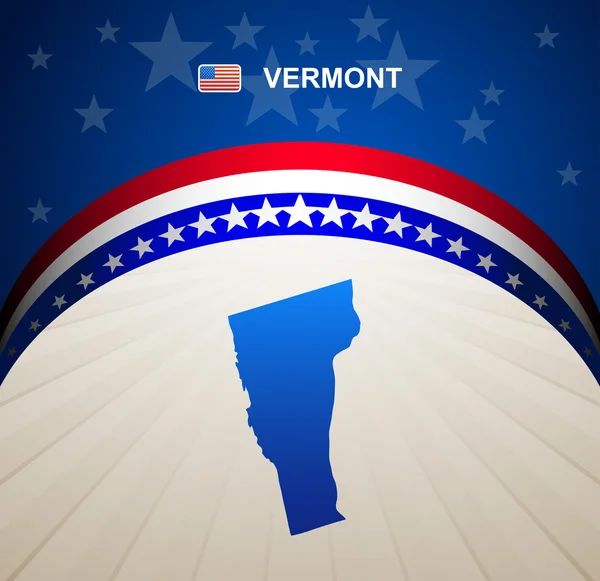 Vermont mappa vettoriale sfondo — Vettoriale Stock