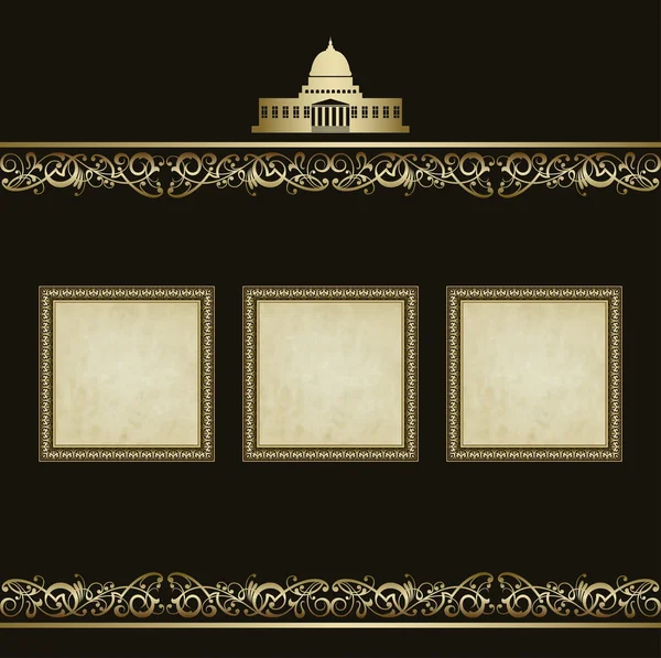 フォーム画像フレーム内のビンテージ ベクトルの背景 — ストックベクタ