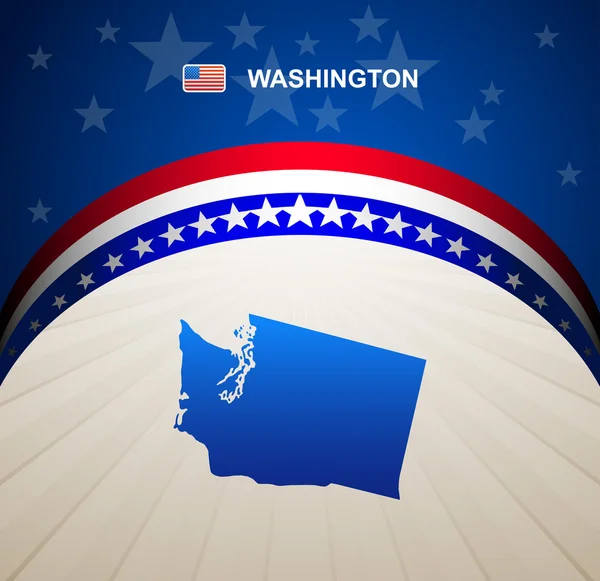 Washington map vektor hintergrund — Stockvektor