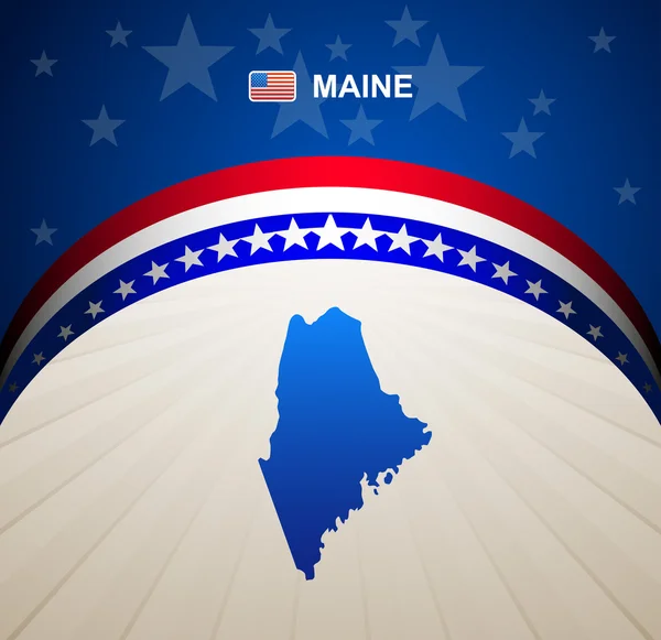 Maine map vector background — Stock Vector
