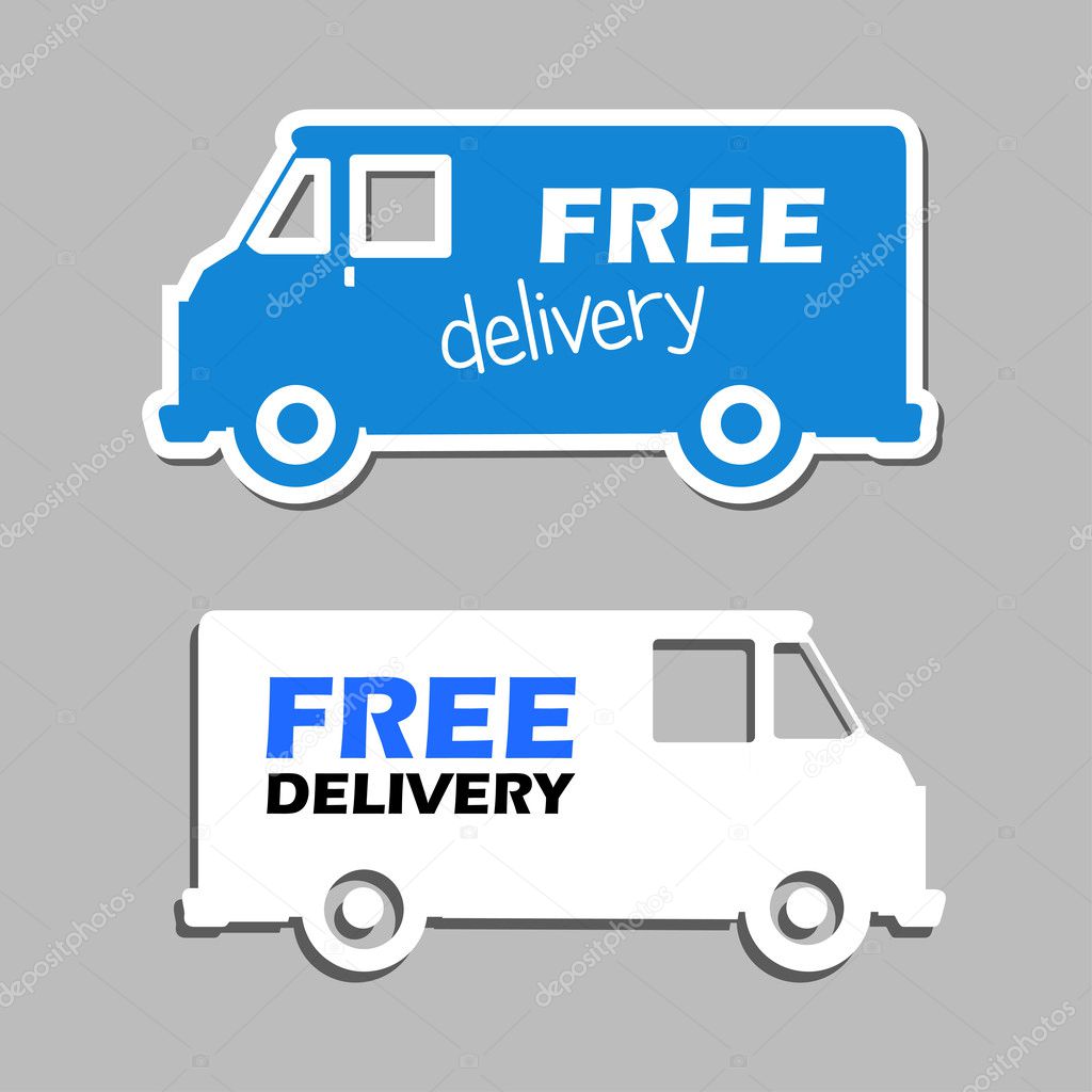 Illustration of icons free delivery