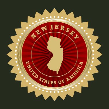 Star etiketi ile new jersey Haritası