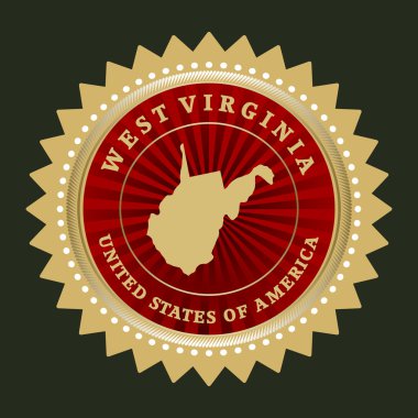 Batı virginia, harita yıldız etiketi