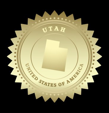 wisconsin Haritası ile altın yıldız etiketi