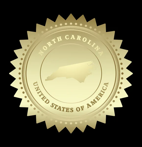 Etiqueta estrella de oro con el mapa de Wisconsin — Vector de stock