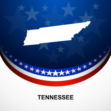 Tennessee harita vektör arka plan
