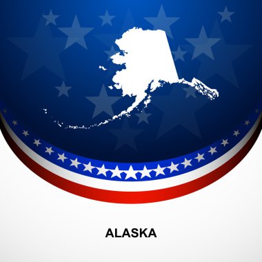 Alaska harita vektör arka plan