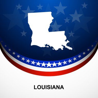 Louisiana harita vektör arka plan