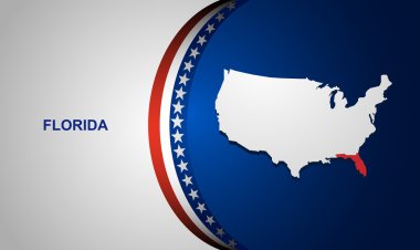 Florida harita vektör arka plan