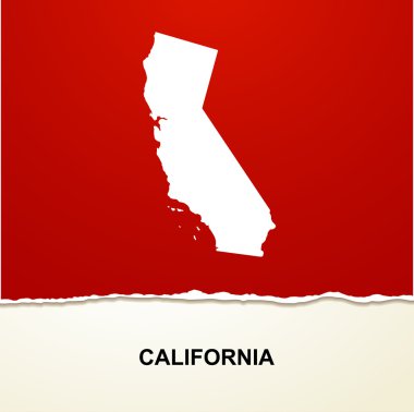 California harita vektör arka plan