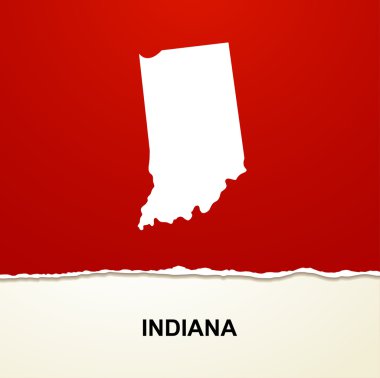 Indiana harita vektör arka plan