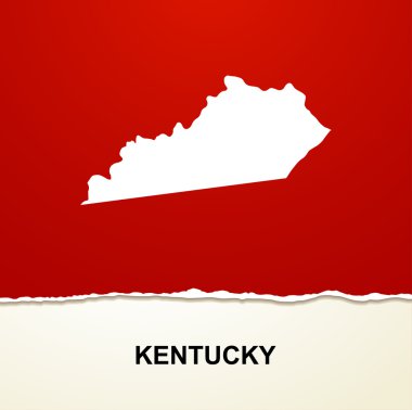 Kentucky harita vintage vektör arka plan