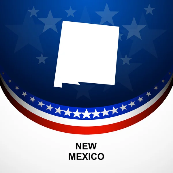 Nuovo Messico mappa vettoriale sfondo — Vettoriale Stock