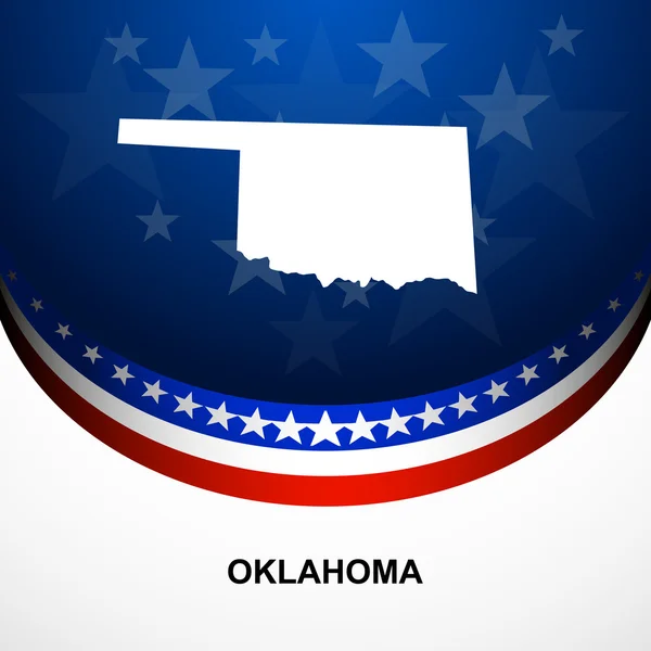 Oklahoma mappa vettoriale sfondo — Vettoriale Stock