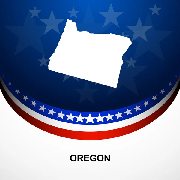Oregon mapa vetorial fundo — Vetor de Stock