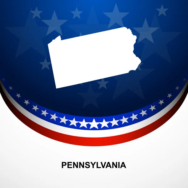 Pennsylvanie carte vectorielle arrière-plan — Image vectorielle