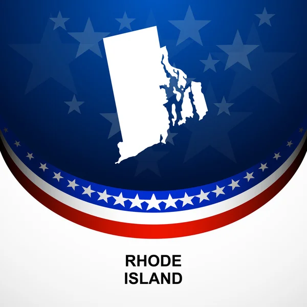 Rhode Island map vector background — Stock Vector