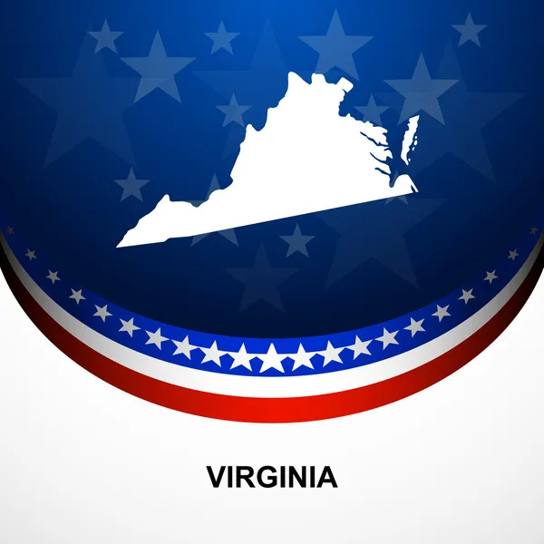 Virginia map vektor hintergrund — Stockvektor