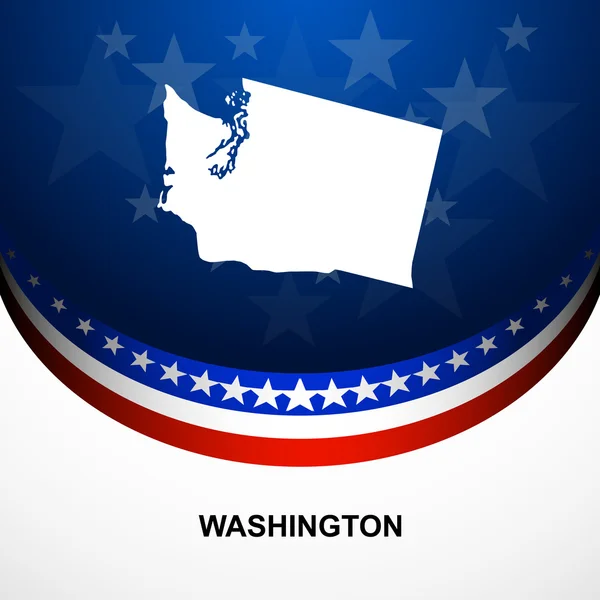 Washington map vector background — Stock Vector