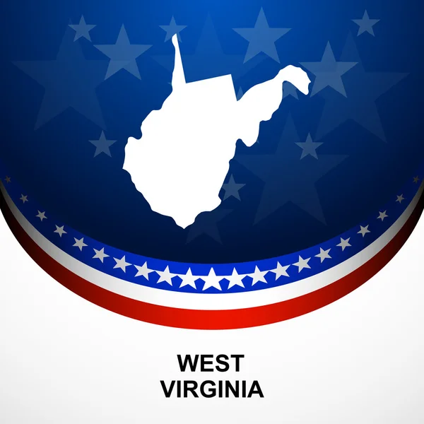 West Virginia mapa vector fondo — Archivo Imágenes Vectoriales