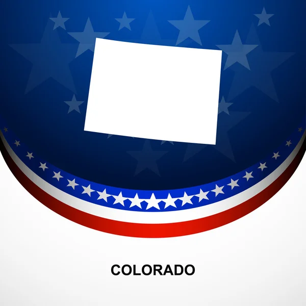 Colorado carte vectorielle fond — Image vectorielle